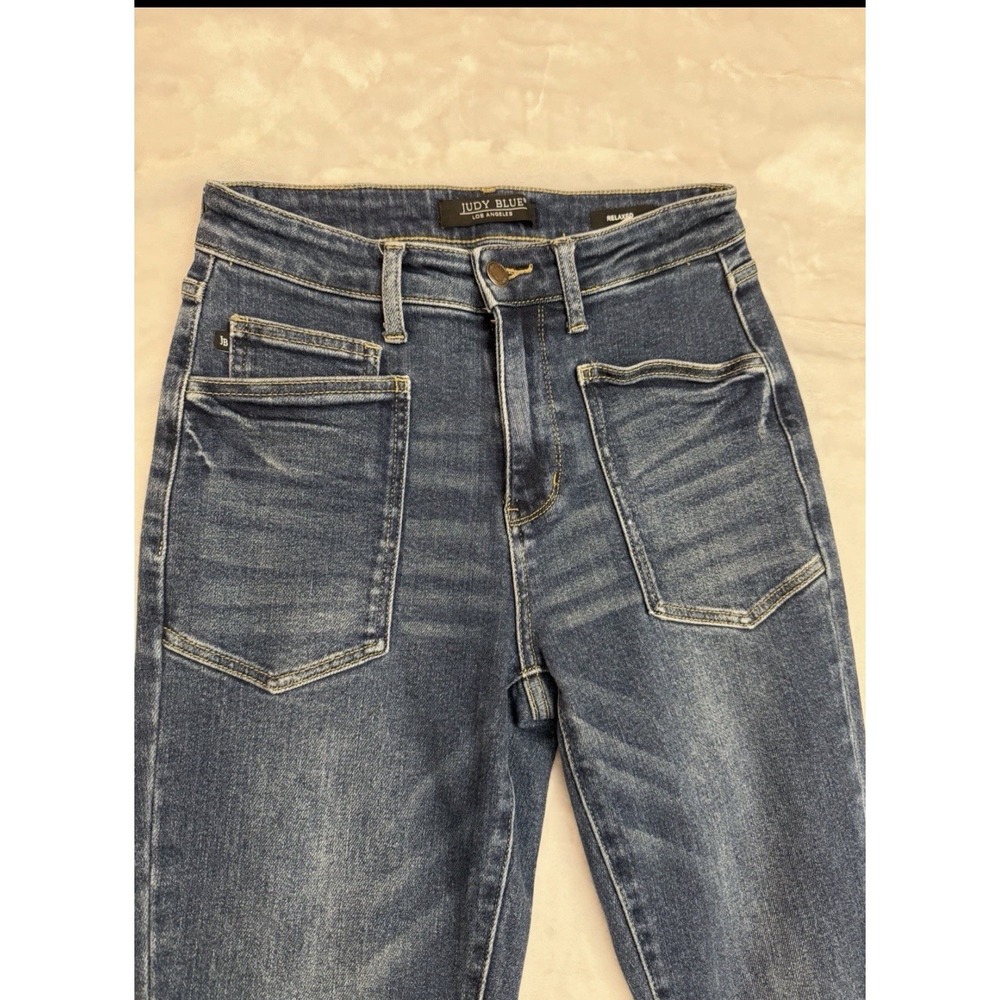 Judy Blue Jeans Womens 5 27 Relaxed Fit Mid Rise Blue Stretch Denim